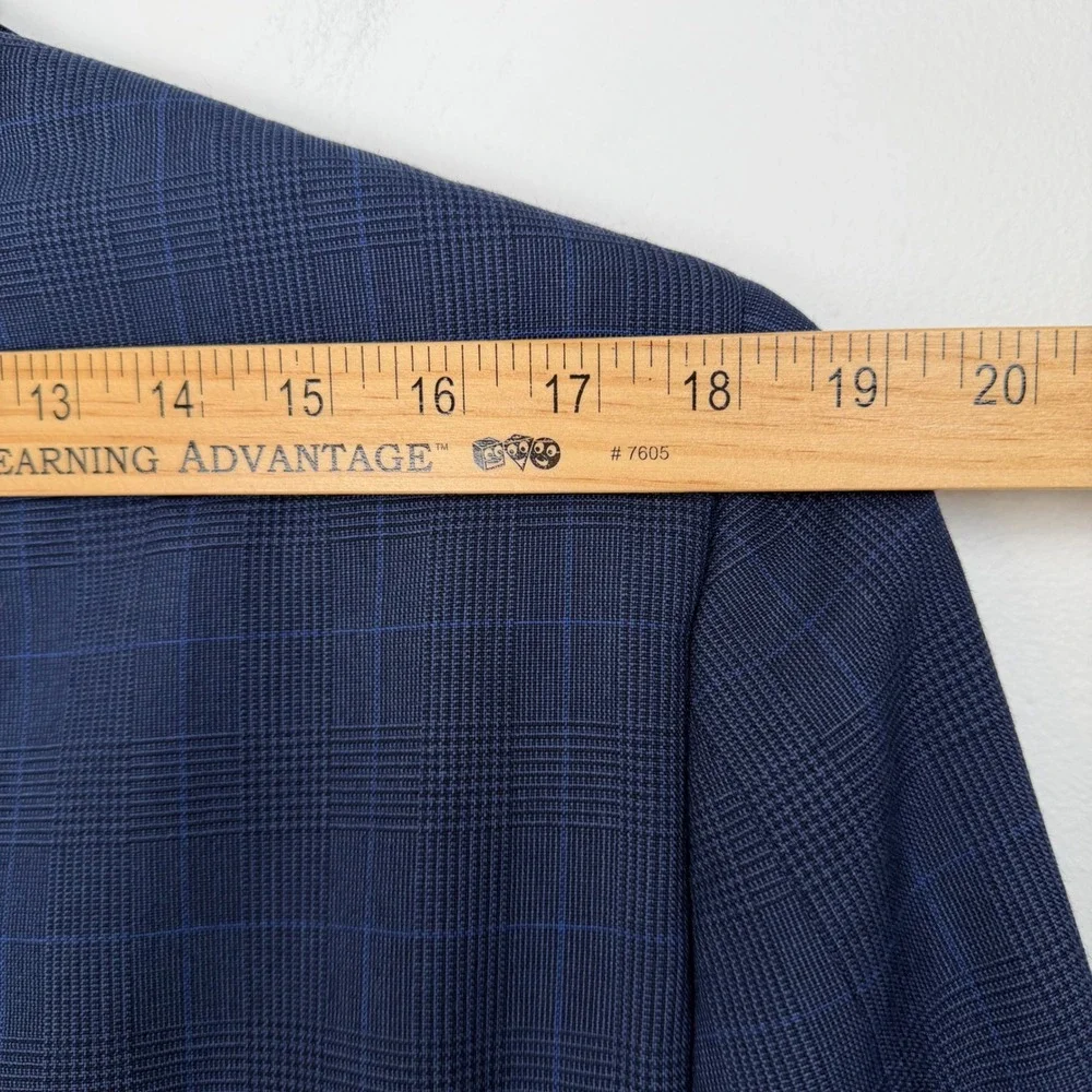 Billy Reid 38 X 31 Heirloom Mens Blue Glen Plaid 2-Button Suit USA Made Tailored